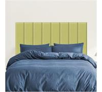 Wall Padding,3D Anti-Collision Wall Padding for Kids - Soft Peel and Stick Upholstered Wall Panels, Safe Headboard for Children's Rooms, Dance Studios, Yellow-Green, 63x19.7in