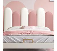 Wall Padding,Kids Wall Headboard Panels, Self-Adhesive 3D Soft Wall Stickers, Upholstered Nursery Decor, Dark Pink Wall Padding Set, 100x50cm for Playroom & Bedroom