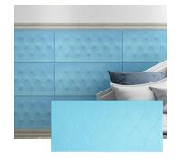 Wall Padding,Kids Wall Mats, 2PCS Anti-Collision Padding, Self-Adhesive 3D Wall Stickers, 0.5 Inch Thick Foam Wall Panels - Blue Safety Padding for Playrooms and Nurseries