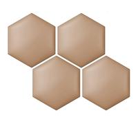 Wall Padding,Self-Adhesive 3D Hexagon Wall Panels - 4 Pack Light Brown Decorative Padding for Kids' Rooms & Living Rooms - Anti-Collision Headboard, 20x23cm