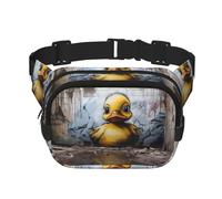Wall Painting Ducks Printed fashionable waist bag, unisex messenger bag, fashionable travel waist bag