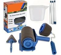Wall Painting Roller Kit - 8Pcs Paint Runner Pro Set for Home DIY Decorating - Includes Handle, Roller, Edge Brush & More