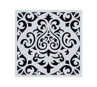 Wall Painting Stencils 1Pc 15x15cm Beautiful Mandala Pattern Hollow Carving Stenclis Wall Brick Painting Auxiliary Spray Paint Coloring Mold White(Color 2)