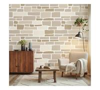 Wall Painting Stencils Large Size, 92x60cm Brick Wall Imitation Reusable Plastic Template, Geometric Pattern Wallpaper, DIY Home Decor Craft, Wood Floor Furniture