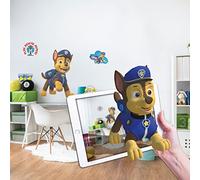 Wall Palz Nickelodeon Paw Patrol Wall Decal - 24" Chase Wall Stickers for Bedroom with 3D Augmented Reality Interaction - Paw Patrol Wall Decor
