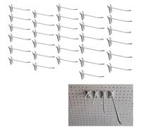Wall panel hooks, 30Pcs 4/6 /8/10 Inch Slatwall Panel Hooks, Heavy Duty Slat Wall Hanging Display Hooks Pegboard Metal Hanger Hook for Gridwall Garage Shop Retail(10cm/3.94in)