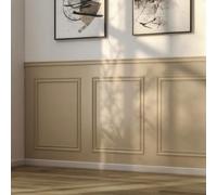 Wall Panel Kit 10sqm Timber Dado & Mouldings Wood Panelling WPKT5 5Pk 2x1m | 2000x1000x8mm. Pre Mitred Timber Mouldings, Slim Dado Classic Kit, 2sqm each,Pack of 5, 10sqm Total, Easy Install