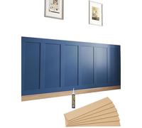 Wall Panelling Kit Shaker Style 3D Wall Panel Kit | MDF Wall Panels - Paintable Accent Panel Kit for a Stylish Upgrade to Any Home Decor 50cmx10cm (8)