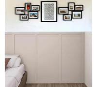 Wall Panelling Kit Shaker Style 3D Wall Panel Kit | MDF Wall Panels - Paintable Accent Panel Kit for a Stylish Upgrade to Any Home Decor 100cmx10cm (10)