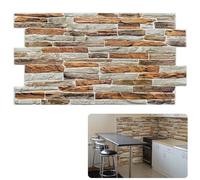 Wall Panels 3D Premium PVC Decorative Gibraltar Stone Effect | Easy Installation Home Room Kitchen Decorative 98x49cm | 12 Panels