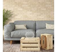 Wall Panels World Modern Yellow Matt Brick Effect Pvc Wall Panel (8mm) Pack Of 9