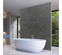 Wall Panels World Romagna Quartz Graphite Matt Pvc Shower Panel (10mm) Pack Of 2