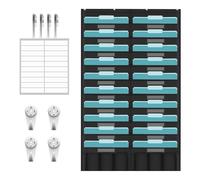 Wall Paper Organizer - 27.95 Inches Oxford Chart for Document Storage, Wall Mounted with 20 Pockets, File Holder for Home, Office, Classroom, Door, Entryway, Organizing Letters, Bills, Documents