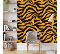 Wall Paper Yellow Leopard Texture Self-Adhesive Removable Easy to Install Wipe Clean with a Damp Cloth Bedroom Decor Countertops Wardrobe Shelf Bathroom Sticky Back Plastic Wallpaper 44 cm x 5 m