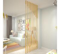 Wall Partition Column Screens, 5/8 Pcs Privacy Room Divider Post for Home Office, Floor to Ceiling Freestanding Paravent with Adjustable Foot - No Drill Installation(5pcs-A,260cm/102in/8.5ft)