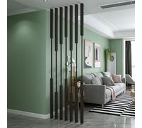 Wall Partition Room Divider Floor to Ceiling Privacy Screen Metal Slats No Drill Required