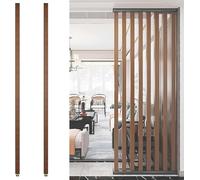 Wall Partition Room Divider Floor to Ceiling Wooden Slats - Freestanding Modern Wall Post Partition for Entrance Restaurant Office Decor Column - 70 to 230cm Tall Privacy Screens Post~/