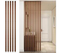 Wall Partition Room Divider Floor to Ceiling Wooden Slats - Screen Partition Post Living Room Simple Modern Entrance Restaurant Office Hollow Decor Column ( Color : Wood 5Pcs , Size : 75cm/29.5in/2.46