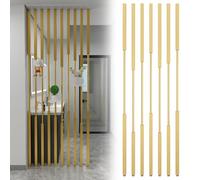 Wall Partition Screens Column, Indoor Metal Room Divider Post, 5/8 Pcs Privacy Screen with Adjustable Foot, Space Separator Pole, Creative Entrance & Wall Decor(8pcs-A,280cm/110in/9.2ft)