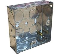 Wall Pattress Back Box Single 1 Gang 25mm Steel Metal
