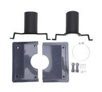 Wall Penetration Line Set Cover Kit Professional Grey ABS Rubber Easy Install Wall Seal System for Air Conditioner Mini Split Heat Pump Ductless Systems (6cm / 2.4in)