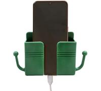 Wall Phone Holder - Charging Stand With Hooks, Non-Slip Tray For Smartphone, Durable Structure With Secure Mount | Universal Holder For Home, Bedroom