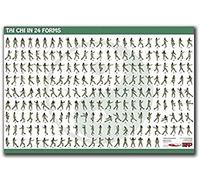 wall pictures 23.6x31.5in(60x80cm) No Frame Tai Chi 24 forms of medical relaxation exercise education chart mural print modern decor