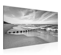 Wall Pictures beach Sea Modern Non-Woven Canvas Living Room Hall Panorama Black-and-White 025212c