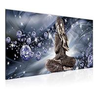 Wall Pictures buddha Feng Shui Modern Non-Woven Canvas Living Room Hall Abstract blue Gray 505412b