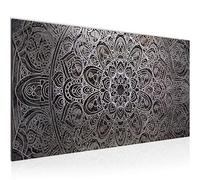 Wall Pictures Mandala Abstract Modern Non-Woven Canvas Living Room Hall Oriental Gray White 109412b