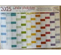 Wall Planner 2025 UK - (A2) Residue free peel and stick removable and repositionable self adhesive fabric by Landor Phototex