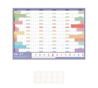 Wall planner 2026-2027 UK Academic Year Wall Planner A2 Size (16.5" x 23.5"), Jul 2026 - Jun 2027, with Mini 26-27 Calender for Office, Home and School, Non-laminated Year Planner