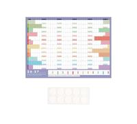 Wall planner 2026-2027 UK Academic Year Wall Planner A3 Size (7.75" x 16.5"), Jul 2026 - Jun 2027, with Mini 26-27 Calender for Office, Home and School, Non-laminated Year Planner