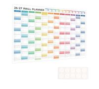 Wall planner 2026-2027 UK Academic Year Wall Planner, Jul 2026 - Jun 2027 A2 Size (16.5" x 23.5") for Office, Home and School, Non-laminated Year Planner