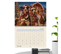 Wall Planner 2027 Rooster Friends 12-Month Paper Room Decor