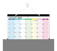 Wall Planner Calendar 2026-2027 - January 2026 To June 2027 Wall Planning Calendar | User-Friendly Design Home Planning Accessory for Businesses Classroom Hotel Dormitory