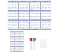 Wall Planner Erasable - Dry and Wet Erase Planner, Double-Sided Sticker 36x24 Inch, Home Office Wall Organizer, Monthly, Weekly and Yearly Schedule Tracker, My