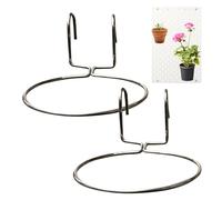 Wall Plant Holder - Flower Pot Hanger Ring for Indoor Gardening | Metal Bracket Pack with Heavy Duty Steel, Vertical Planter Mount for Floating Balcony Living Room Apartment Decor, 6.22x6.22x1.57 in