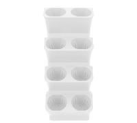 Wall Plant Holder - Set of 4 Double Layer Flower Racks | Space-Saving Vertical Planter with Watering Function | Removable Bonsai Stand for Balcony Garden Decor