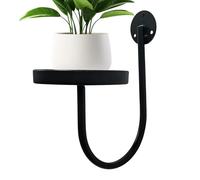 Wall Plant Stand - Black Metal Floating Window Flower Holder, Vertical Planter Bracket Shelves for Potted Plants, Sturdy Indoor Outdoor Home Decor | for Living Room Garden Balcony Office