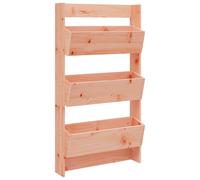 Wall Planter 3-Tier Hanging Planter Wall Flower Pot Solid Wood Pine vidaXL