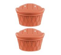 Wall Planter Set of 2, Decorative Garden Pots, Adorable Rain Pipe, Walls Mounted Plant Holders for Indoor Balcony and Outdoor Garden Decoration, 12.01x8.66x6.89 inches