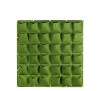 Wall Planting Pot Wall Hanging Pockets Planting Bags Flower Pot Home Garden Grow Bag Garden Planter Vertical Seedling Plant Pot Home Decor Supply For Indoor/Terrace Decoration(Green 36 Pockets)