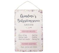 Wall Plaque | Grandma's Babysitting Service Sign | 1pc. 149g