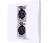Wall Plate 2 x XLR Female sockets with Solder Connections