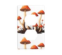 Wall Plate 4.5x2.76in MSRHIUEF New Mushrooms on Dead Trees Picture Durable PC Material, Heat & Fade Resistant, Easy to Clean, Standard Size
