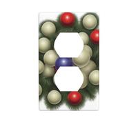 Wall Plate 4.5x2.76in WHJSHOP Christmas Dumplings Pattern Durable PC Material, Heat & Fade Resistant, Easy to Clean, Standard Size