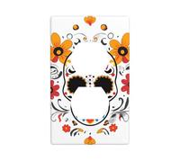 Wall Plate 4.5x2.76in WHJSHOP Day of The Dead Pattern Durable PC Material, Heat & Fade Resistant, Easy to Clean, Standard Size