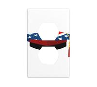 Wall Plate 4.5x2.76in WHJSHOP Doctoral hat and National Flag Pattern Durable PC Material, Heat & Fade Resistant, Easy to Clean, Standard Size