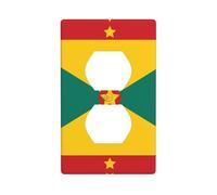 Wall Plate 4.5x2.76in WHJSHOP Flag of Grenada Pattern Durable PC Material, Heat & Fade Resistant, Easy to Clean, Standard Size